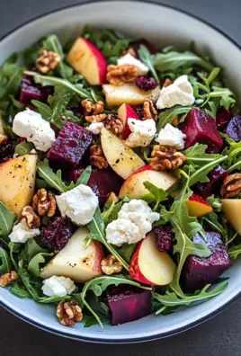 Beet and Goat Cheese Arugula Salad