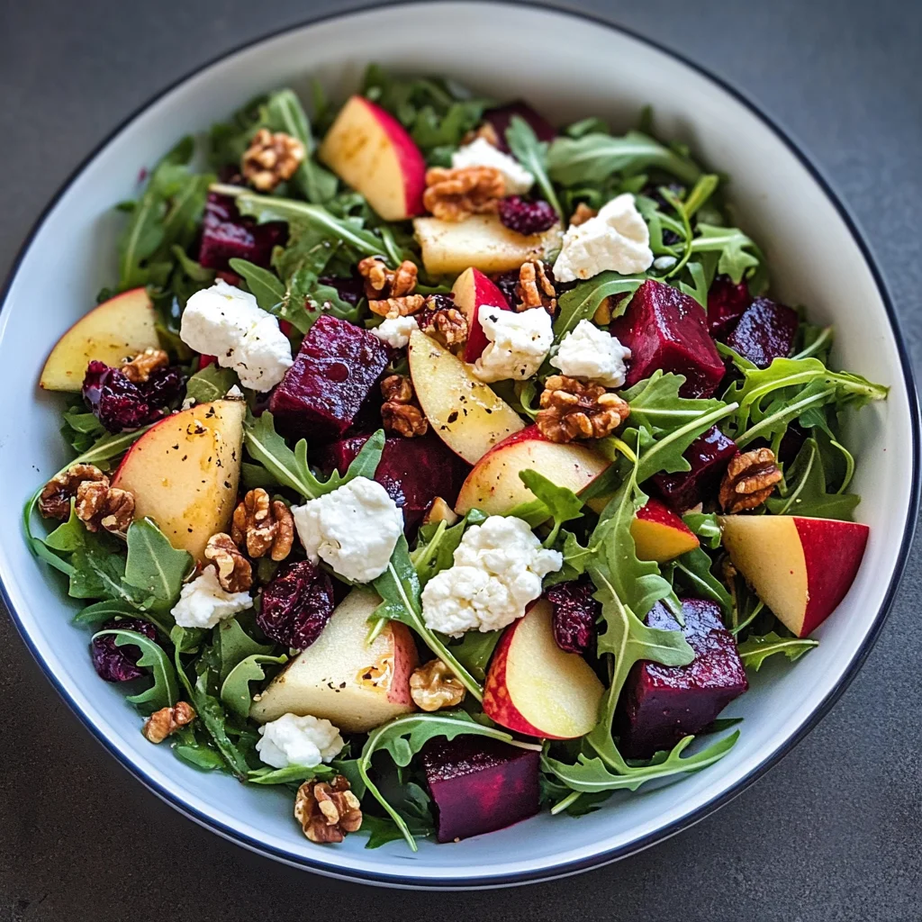 Beet and Goat Cheese Arugula Salad