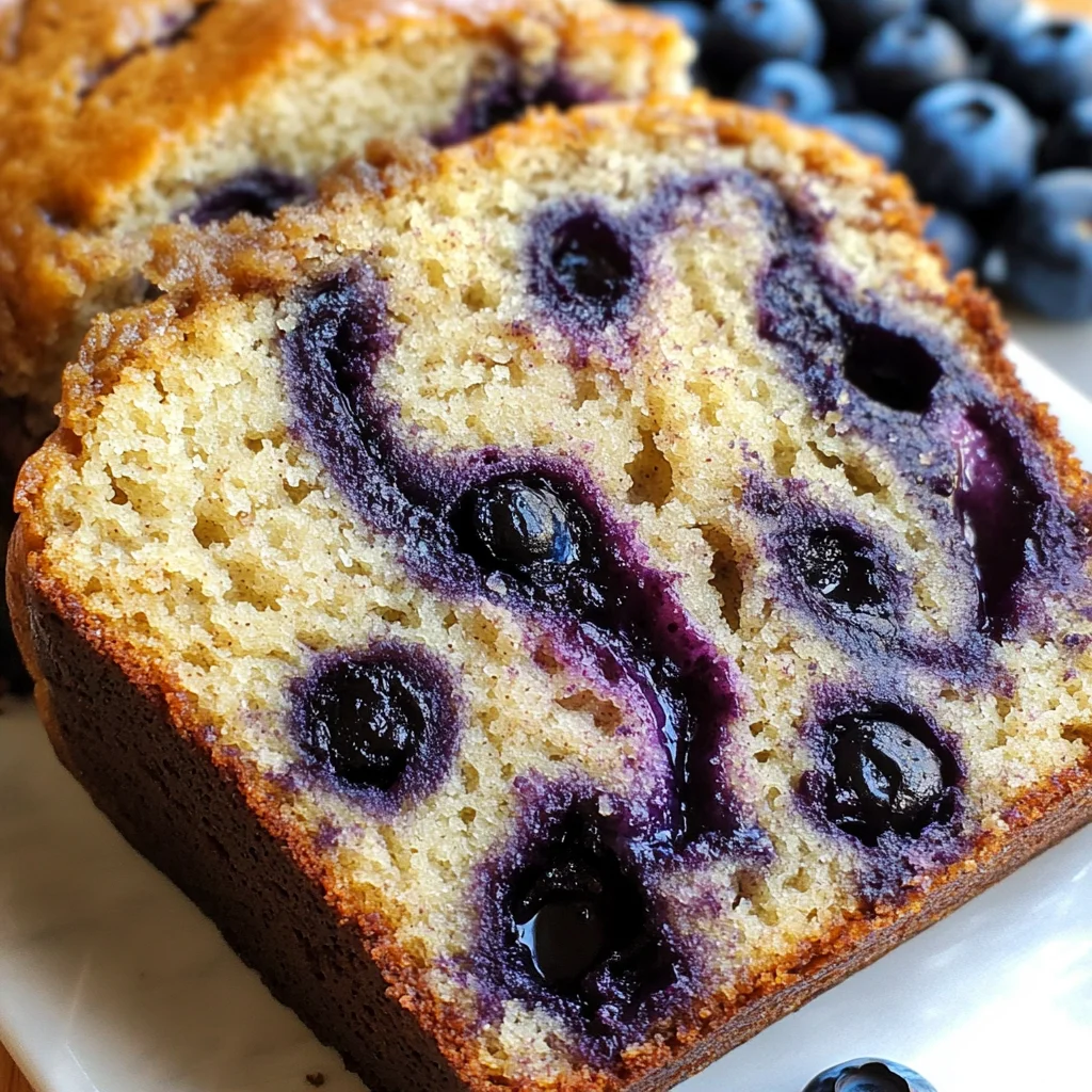 Blueberry Cinnamon Swirl Banana Bread