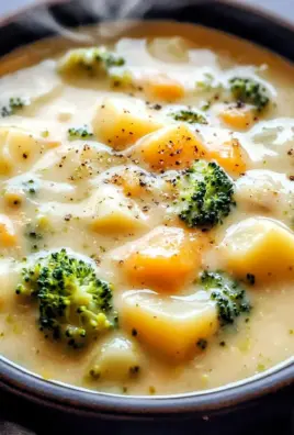 Broccoli Potato Cheese Soup Recipe