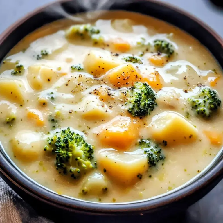 Broccoli Potato Cheese Soup Recipe