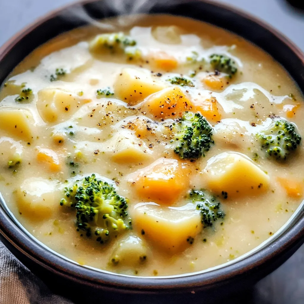 Broccoli Potato Cheese Soup Recipe