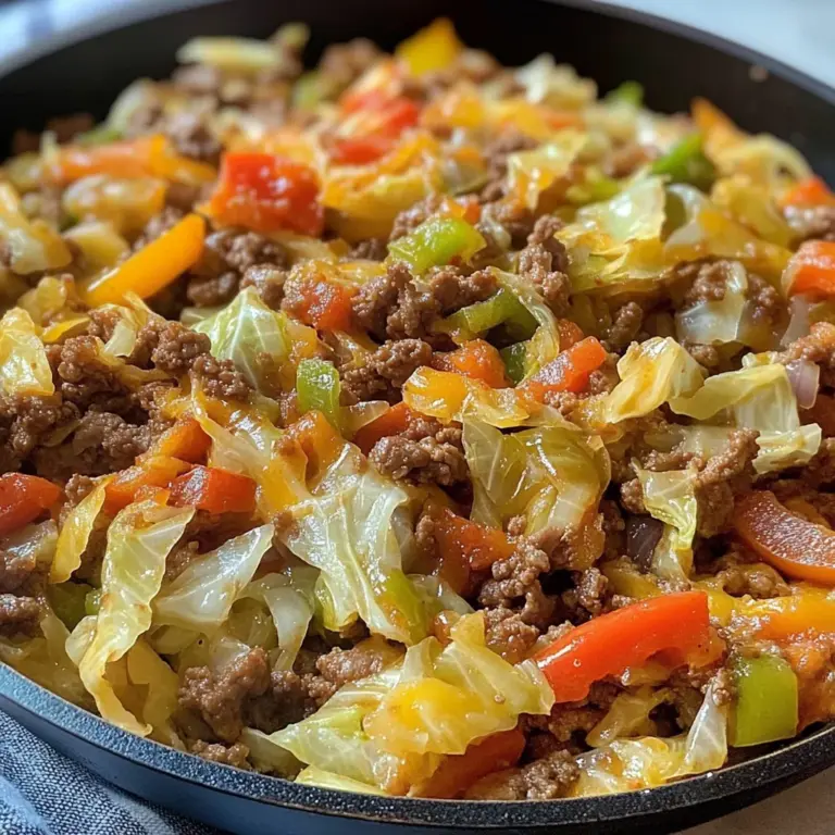 Cabbage Roll Skillet (Easy Keto Ground Beef Dinner Recipe)