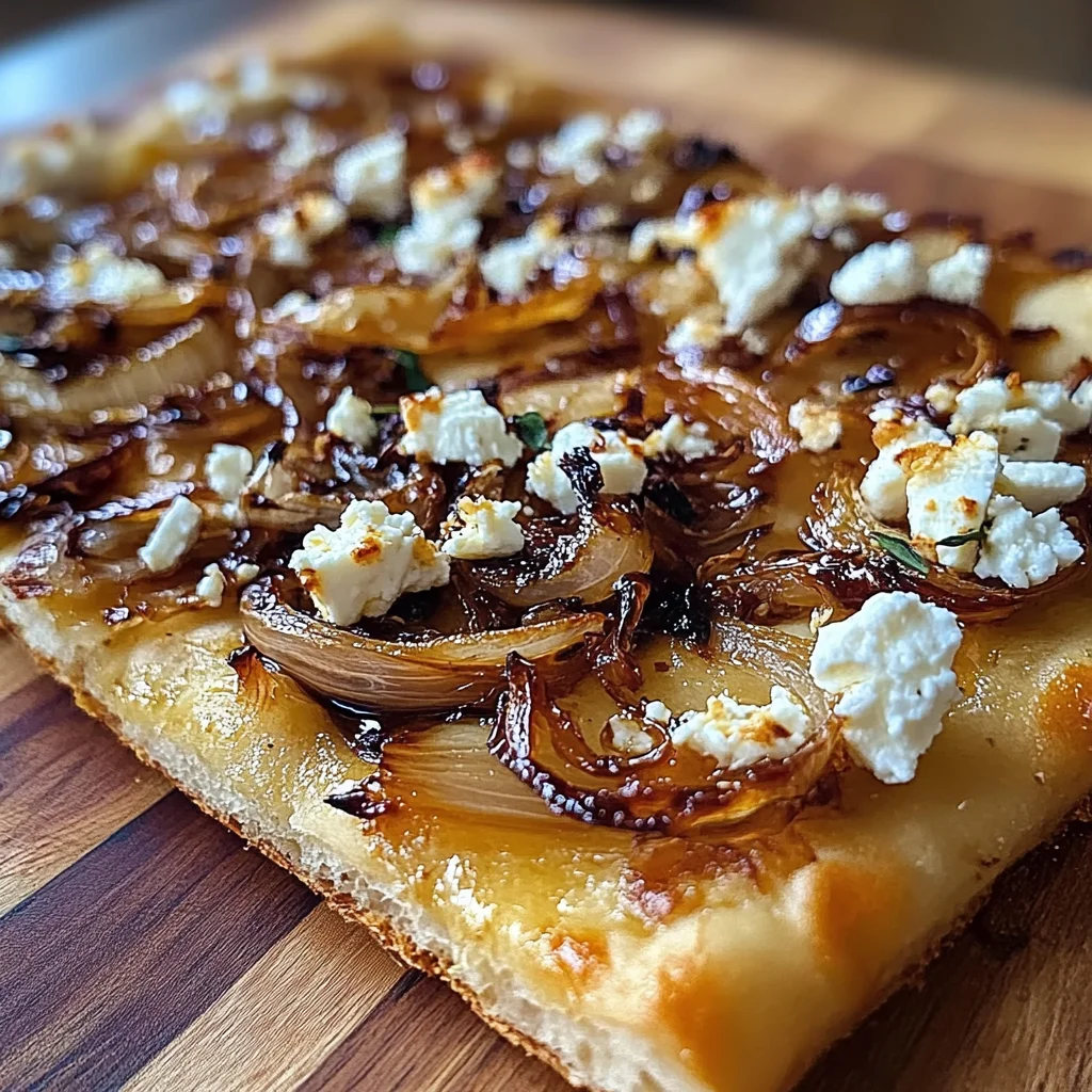 Caramelized Onion and Feta Flatbread
