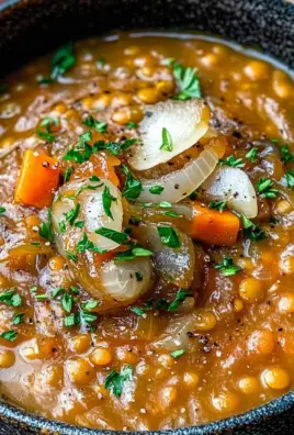 Carmelized Onion Red Lentil Soup
