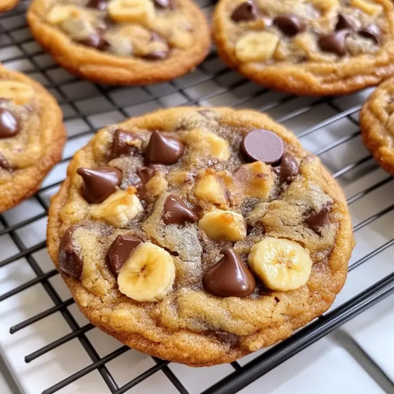 Chewy Banana Bread Chocolate Chip Cookies