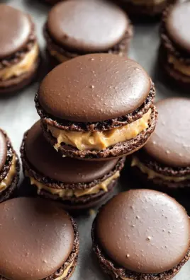 Chocolate Peanut Butter Macarons