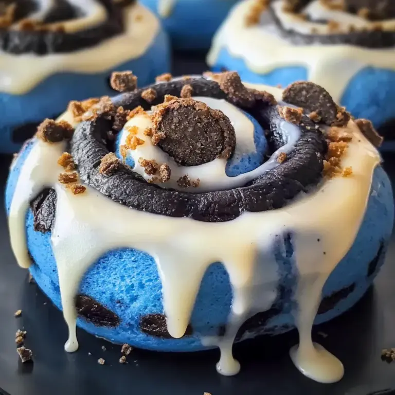 Cookie Monster Cinnamon Rolls