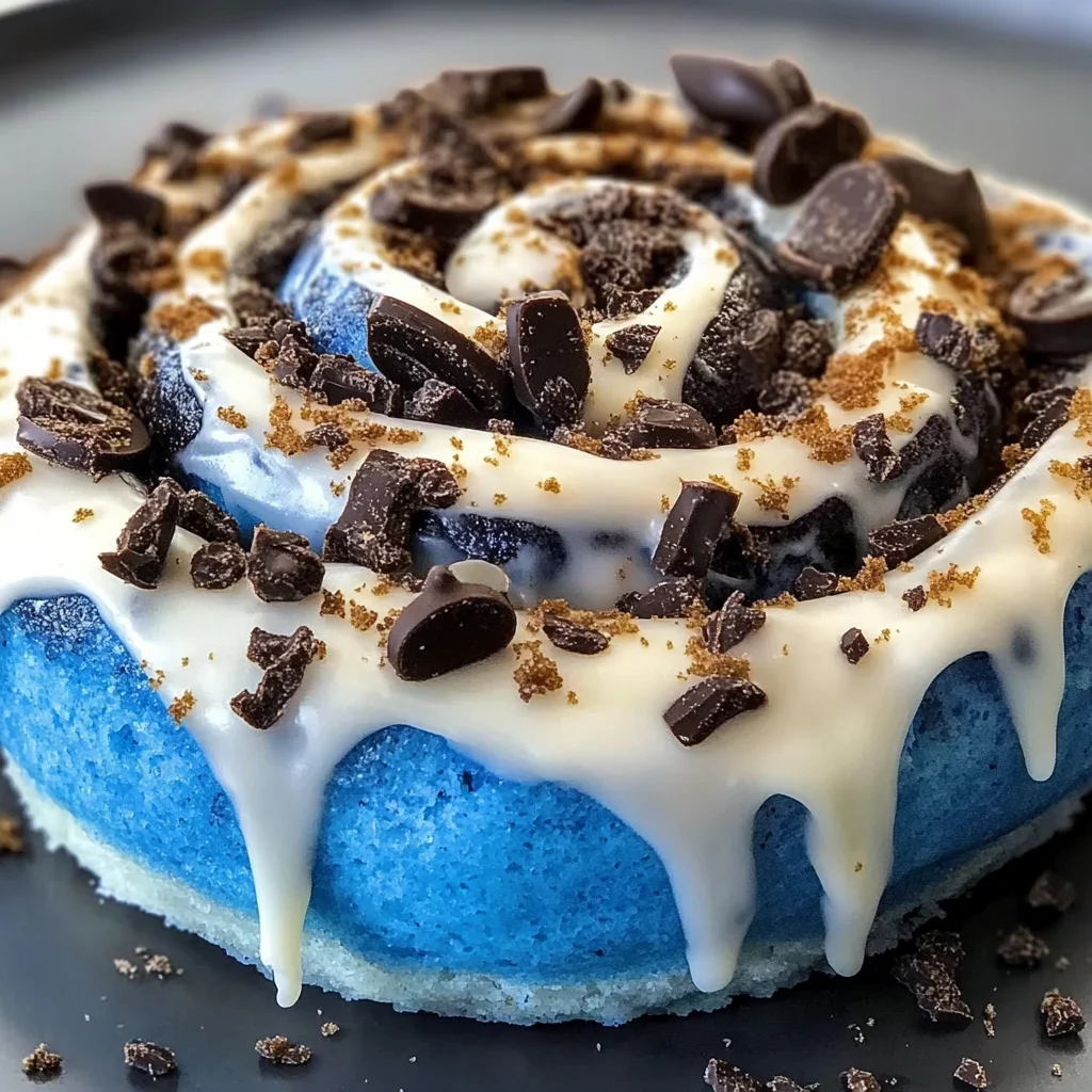 Cookie Monster Cinnamon Rolls