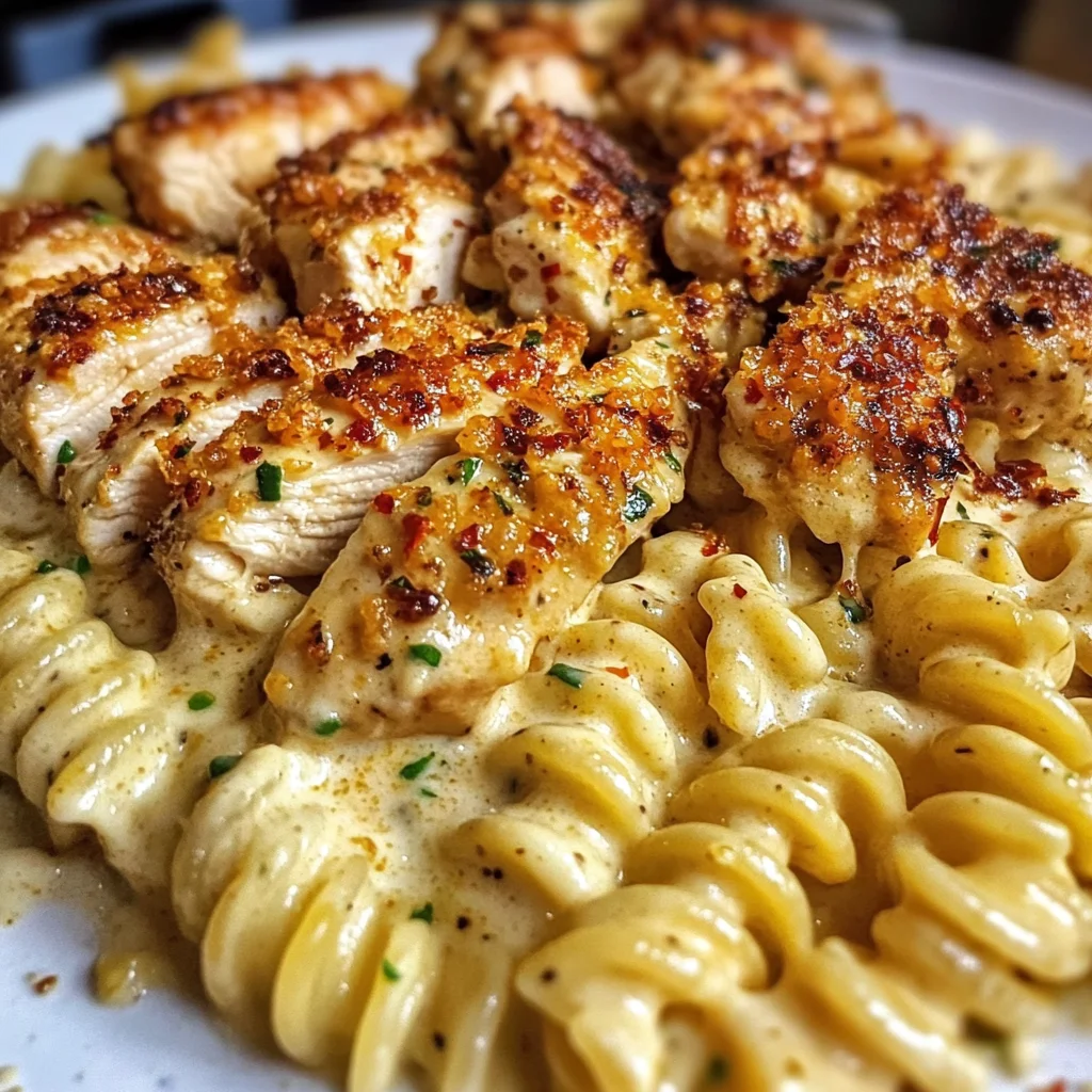 Creamy Cajun Garlic Chicken Rotini