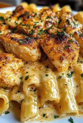 Creamy Cajun Garlic Parmesan Chicken Rigatoni