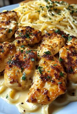 Creamy Cheddar Garlic Butter Chicken Linguine
