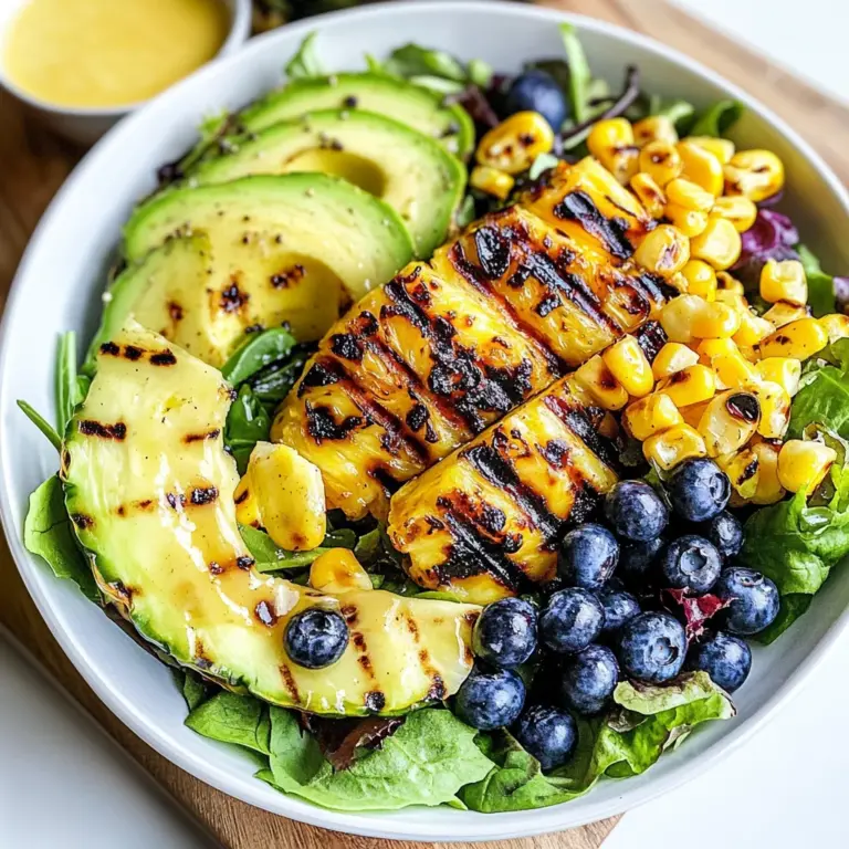 Creamy Citrus Dressing + Grilled Pineapple Salad