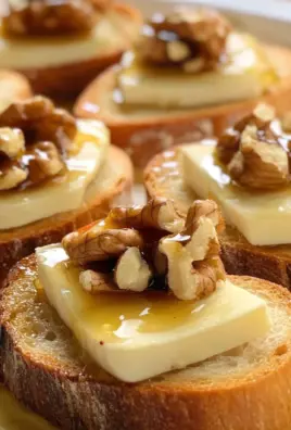 Crostini al brie, miele e noci