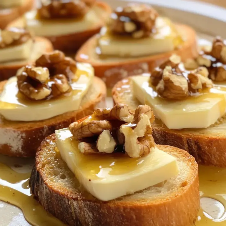 Crostini al brie, miele e noci