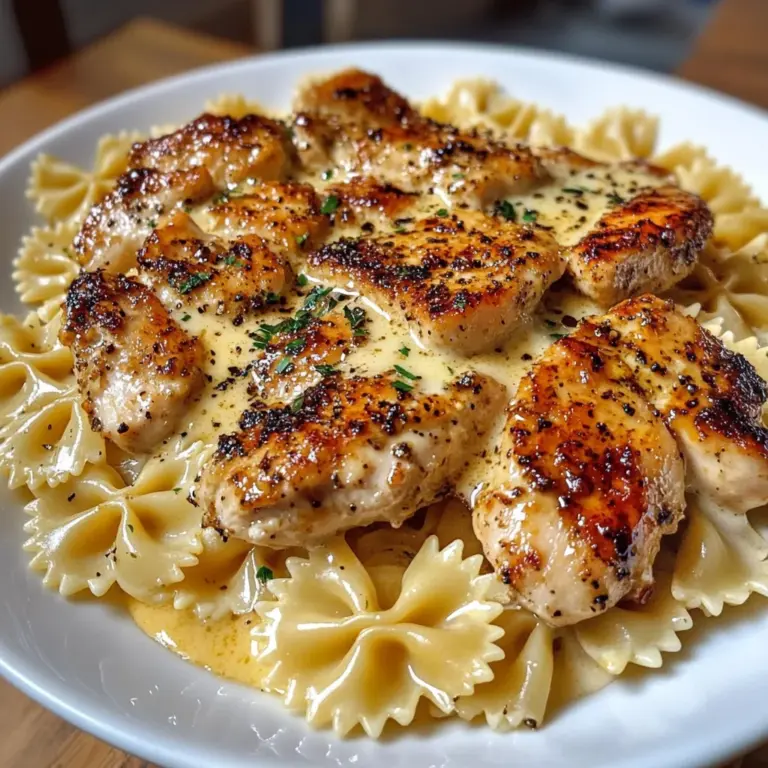 Garlic Butter Chicken Bowtie Pasta