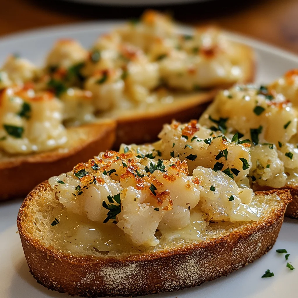 Garlic Butter Crab Toasts