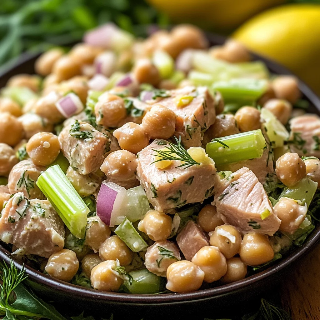 Healthy Tuna Garbanzo Bean Salad