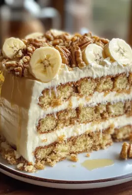 Heavenly Banana Walnut Cream Cake