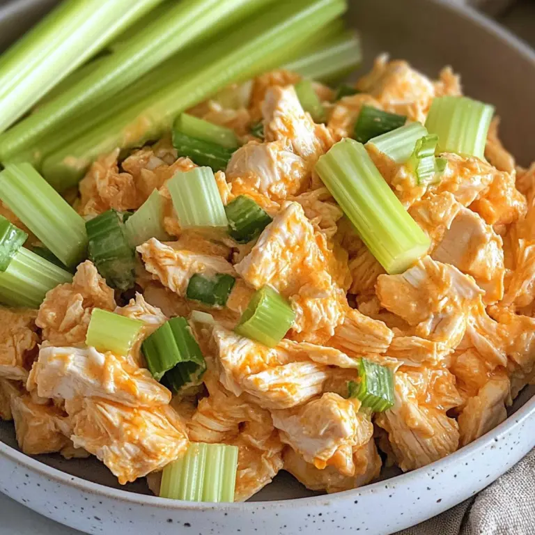 High Protein Buffalo Chicken Salad (Healthy, Easy)