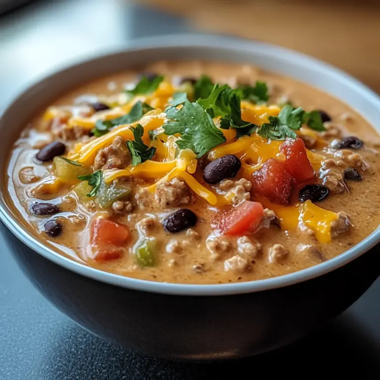 High Protein Creamy Taco Soup