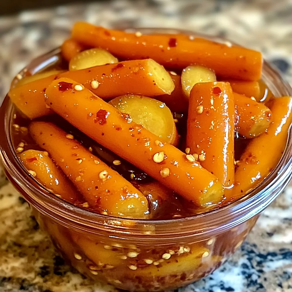 Hot Honey Pickled Carrots: A Sweet and Spicy Delight!