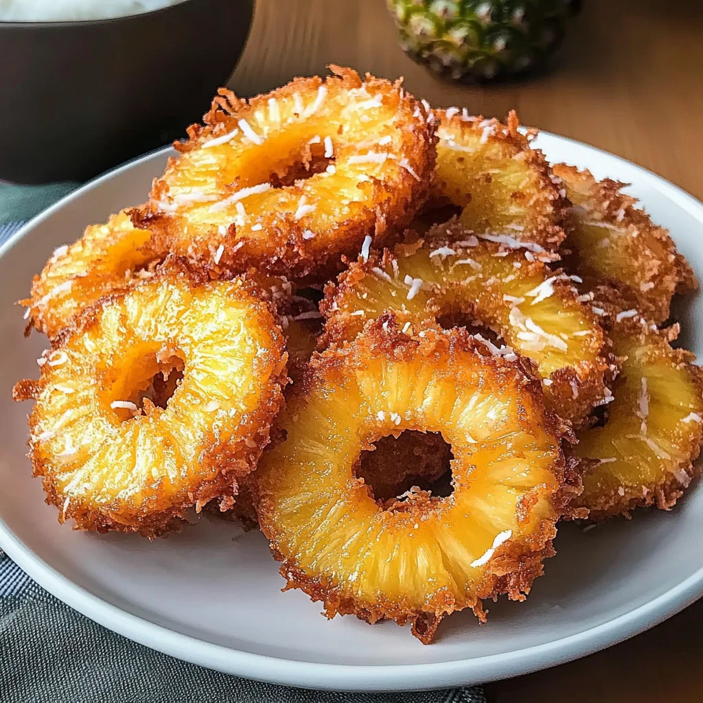 Indulgent Fried Pineapple with Coconut Crust: A Tropical Delight