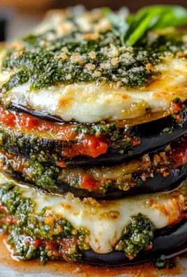 Italian Pesto Parmesan Eggplant Stacks: A Flavorful Recipe!