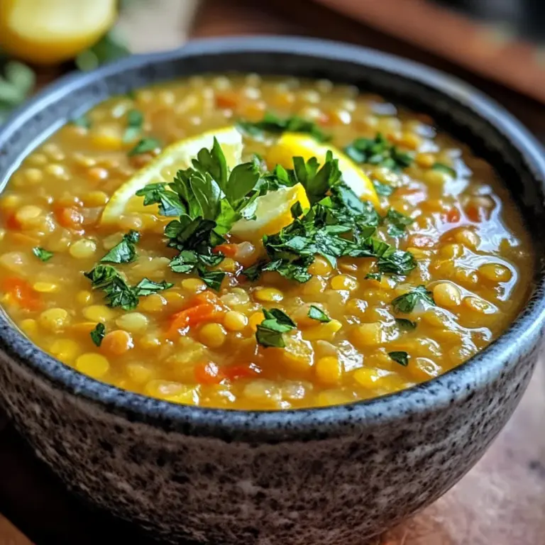 Lebanese Lemon Lentil Soup: The Best Cozy Comfort Food Recipe