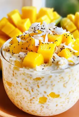 Mango Coconut Overnight Oats - Tropical Overnight Oats