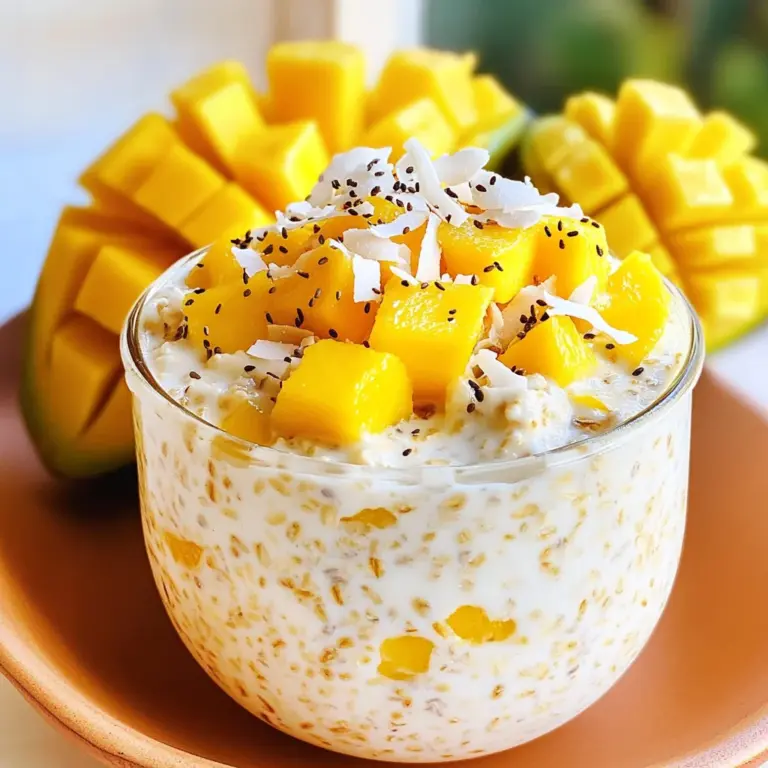 Mango Coconut Overnight Oats - Tropical Overnight Oats