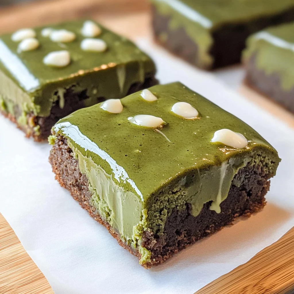 Matcha Mochi Brownies