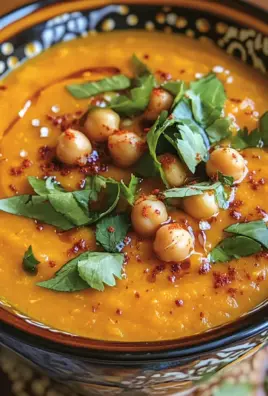 Moroccan Sweet Potato Soup with Chickpeas