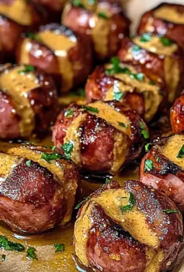 Mustard Hasselback Kielbasa Bites