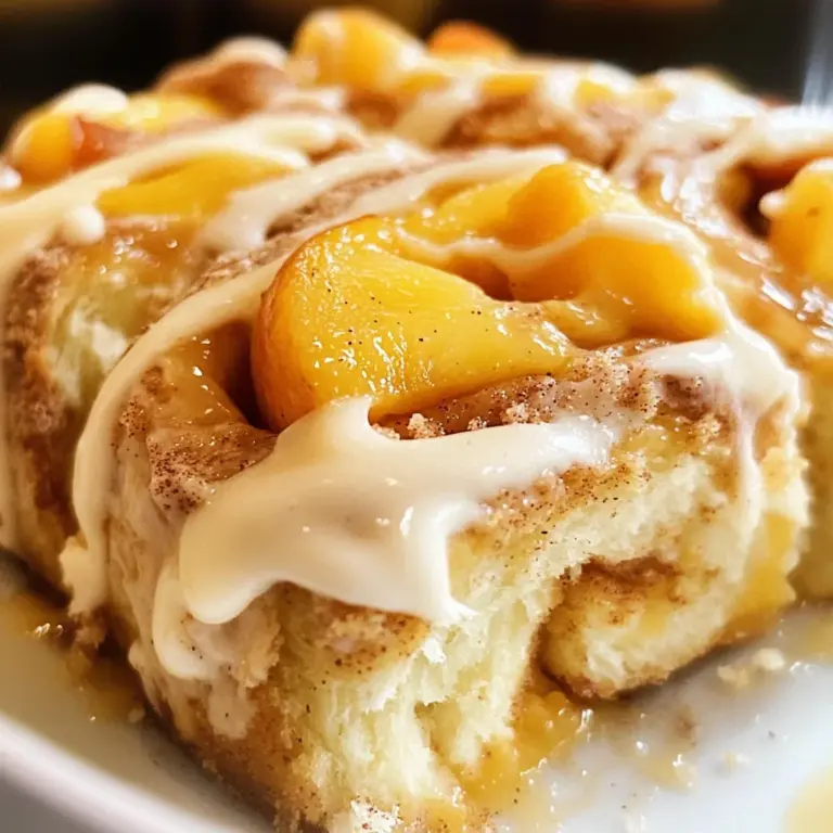 Peach Cobbler Cinnamon Rolls
