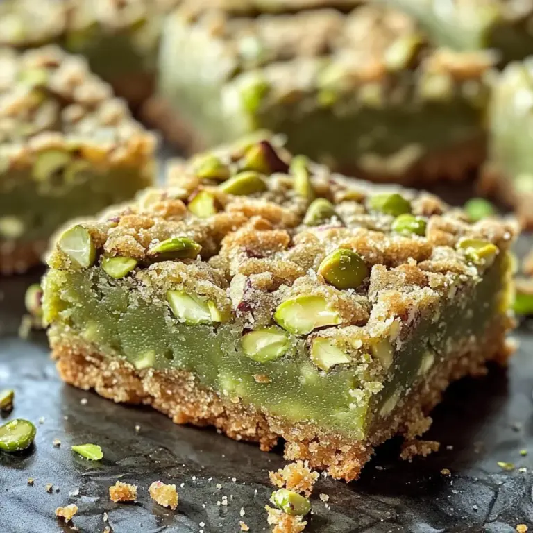 Pistachio Dream Cookie Bars