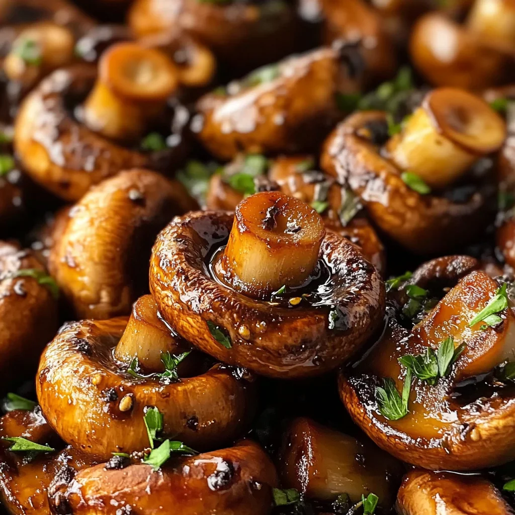 Roasted Balsamic Soy Garlic Mushrooms - theamazingfood