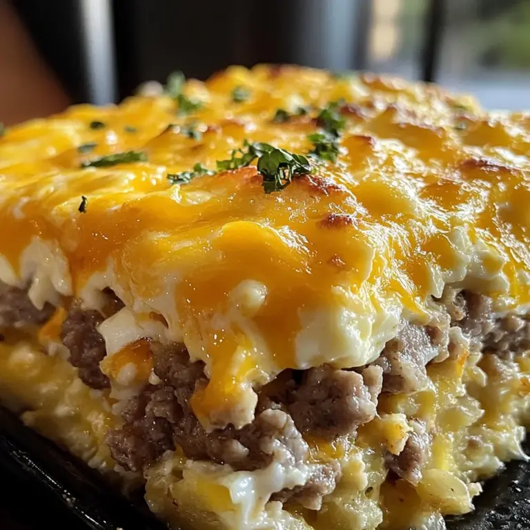 Sausage, Egg, and Cream Cheese Hashbrown Casserole