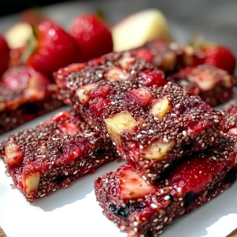 Strawberry Cherry Apple Chia Bars