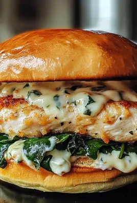 White Cheddar and Spinach Chicken Burgers