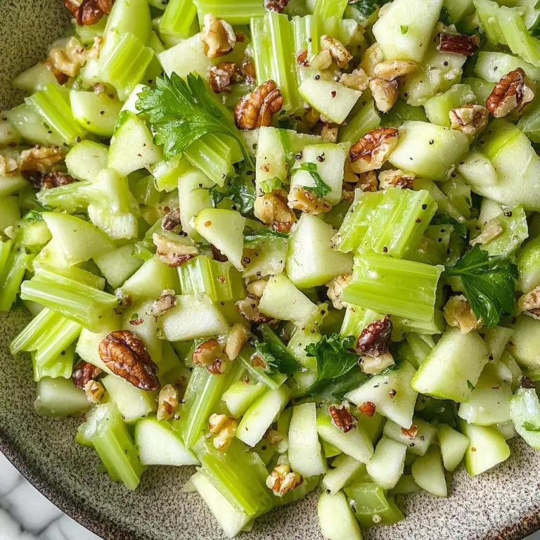 Celery Salad with Apple and Walnuts