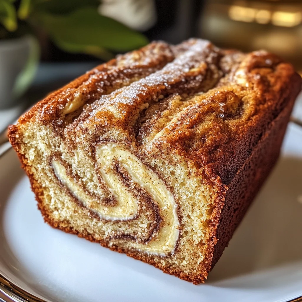 Cream Cheese Cinnamon Swirl Banana Bread