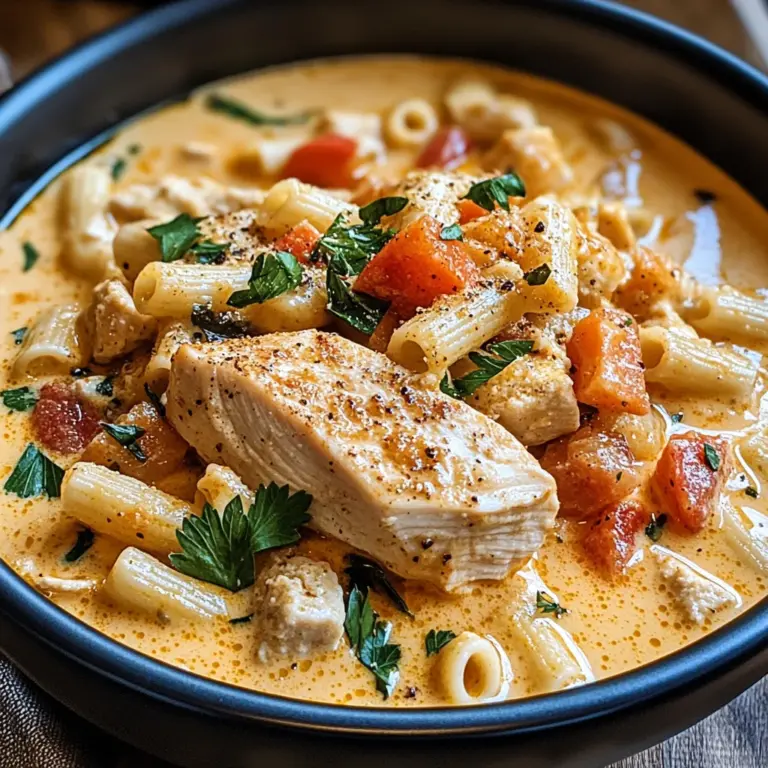 Creamy Cajun Chicken Pasta Soup