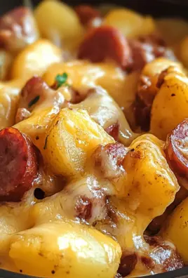 Crockpot Cheesy Potatoes and Kielbasa