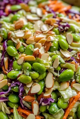 Crunchy Cabbage and Edamame Salad with Sesame Ginger Dressing