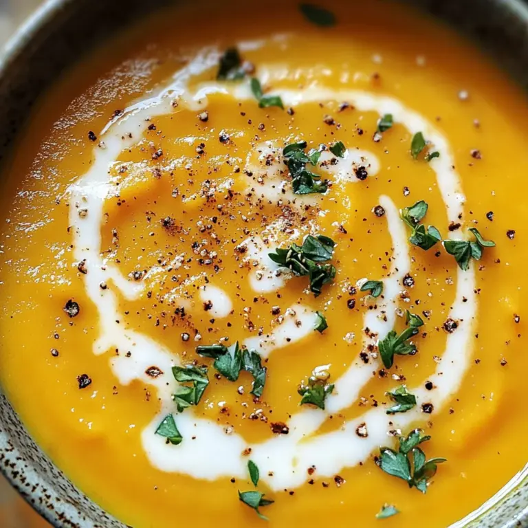 Easy Butternut Squash and Sweet Potato Soup