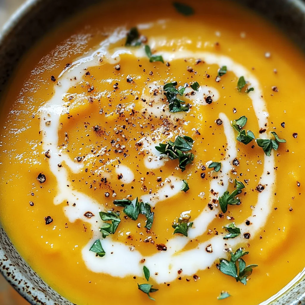 Easy Butternut Squash and Sweet Potato Soup