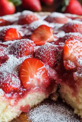 Easy Strawberry Cake with Strawberry Sauce