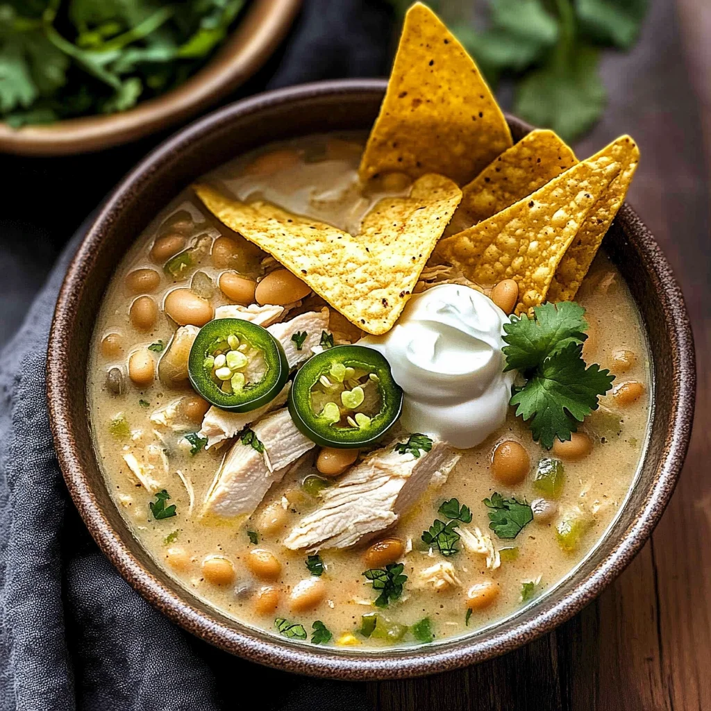 Flavorful Crockpot White Chicken Chili Soup