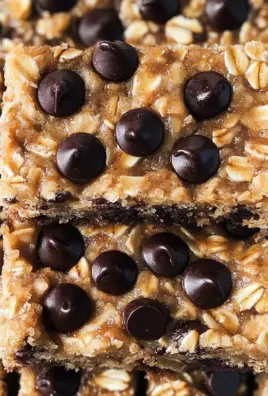 Healthy Chocolate Chip Oatmeal Bars Recipe